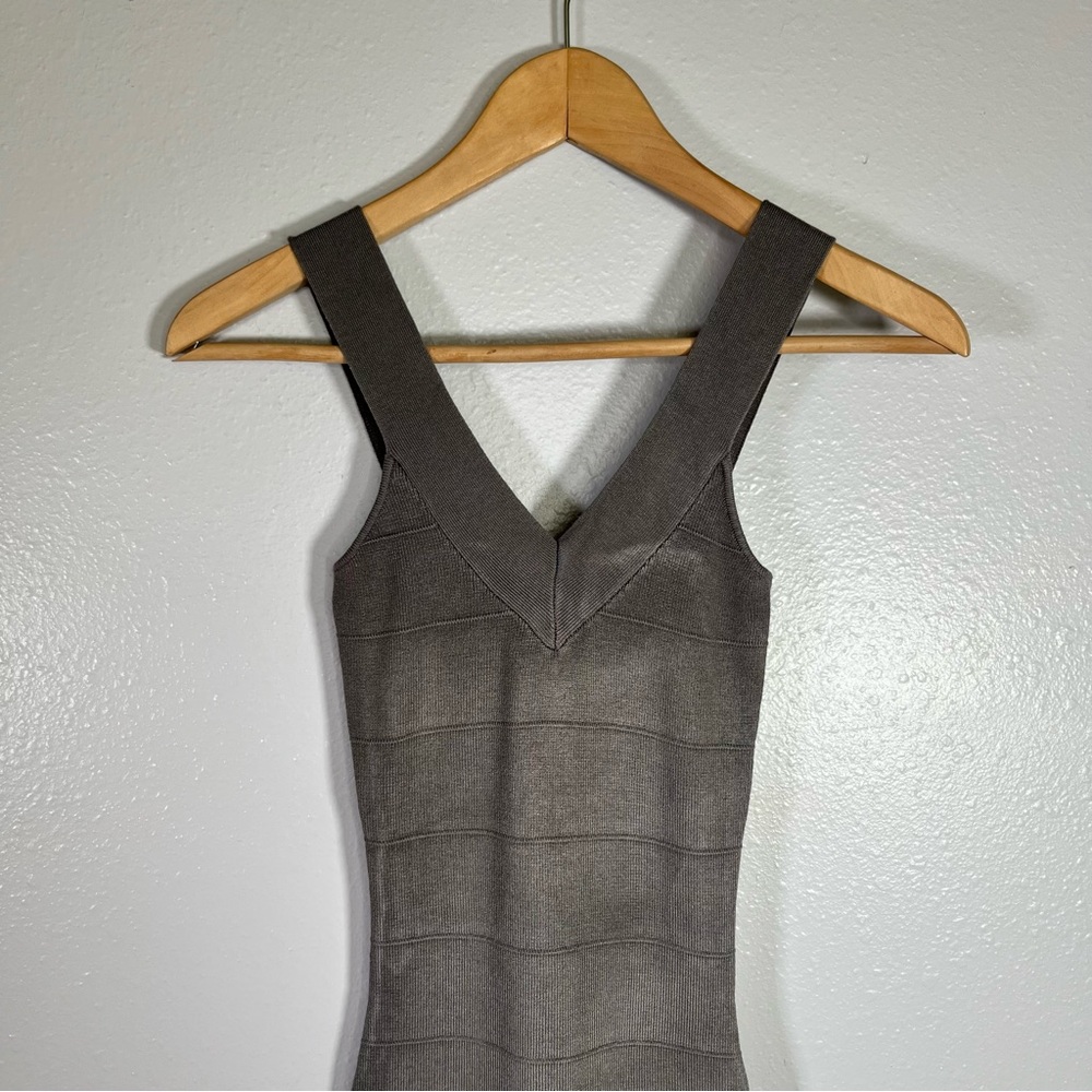 Guess Y2K gray knit bandage mini dress XS bodycon night out party Kim K style - Picture 6 of 16